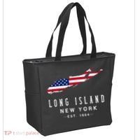 Long Island NY Souvenir Tee Native Long Islander Map NYC Tote Bag thumb 2