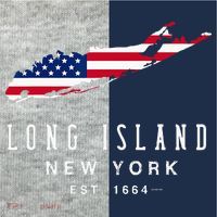 Long Island NY Souvenir Tee Native Long Islander Map NYC Kids Colorblock Raglan Jersey thumb 2