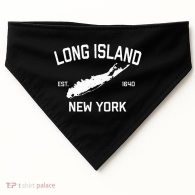 Long Island Ny Souvenir Native Long Islander Map Nyc USA-Made Doggie Bandana