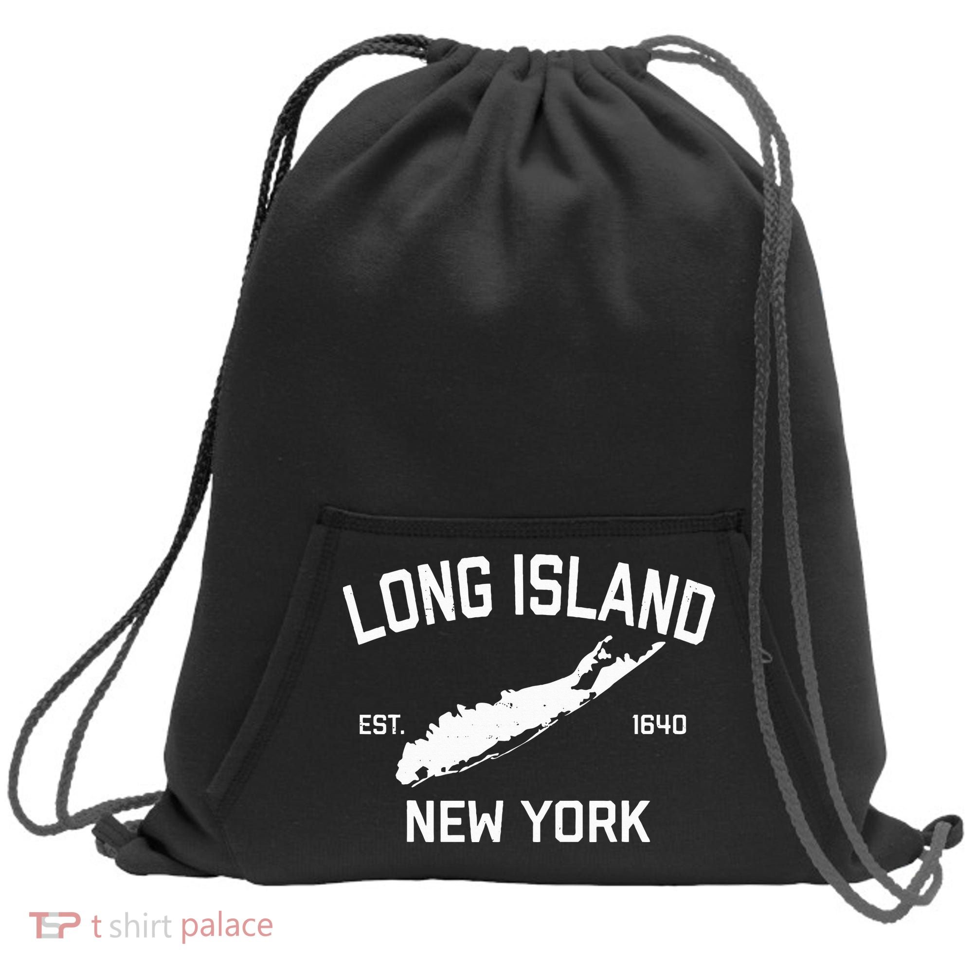 Long Island Ny Souvenir Native Long Islander Map Nyc Sweatshirt Cinch Pack Bag