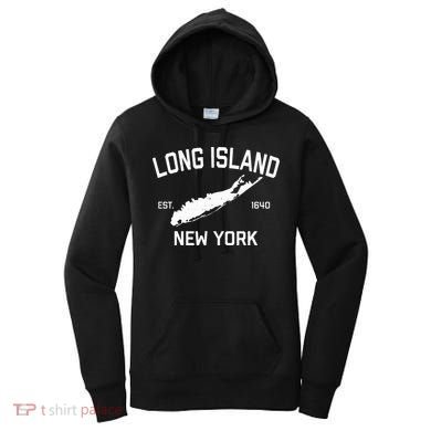 Long Island Ny Souvenir Native Long Islander Map Nyc Women's Hoodie
