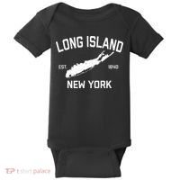 Long Island Ny Souvenir Native Long Islander Map Nyc Baby Bodysuit thumb 0