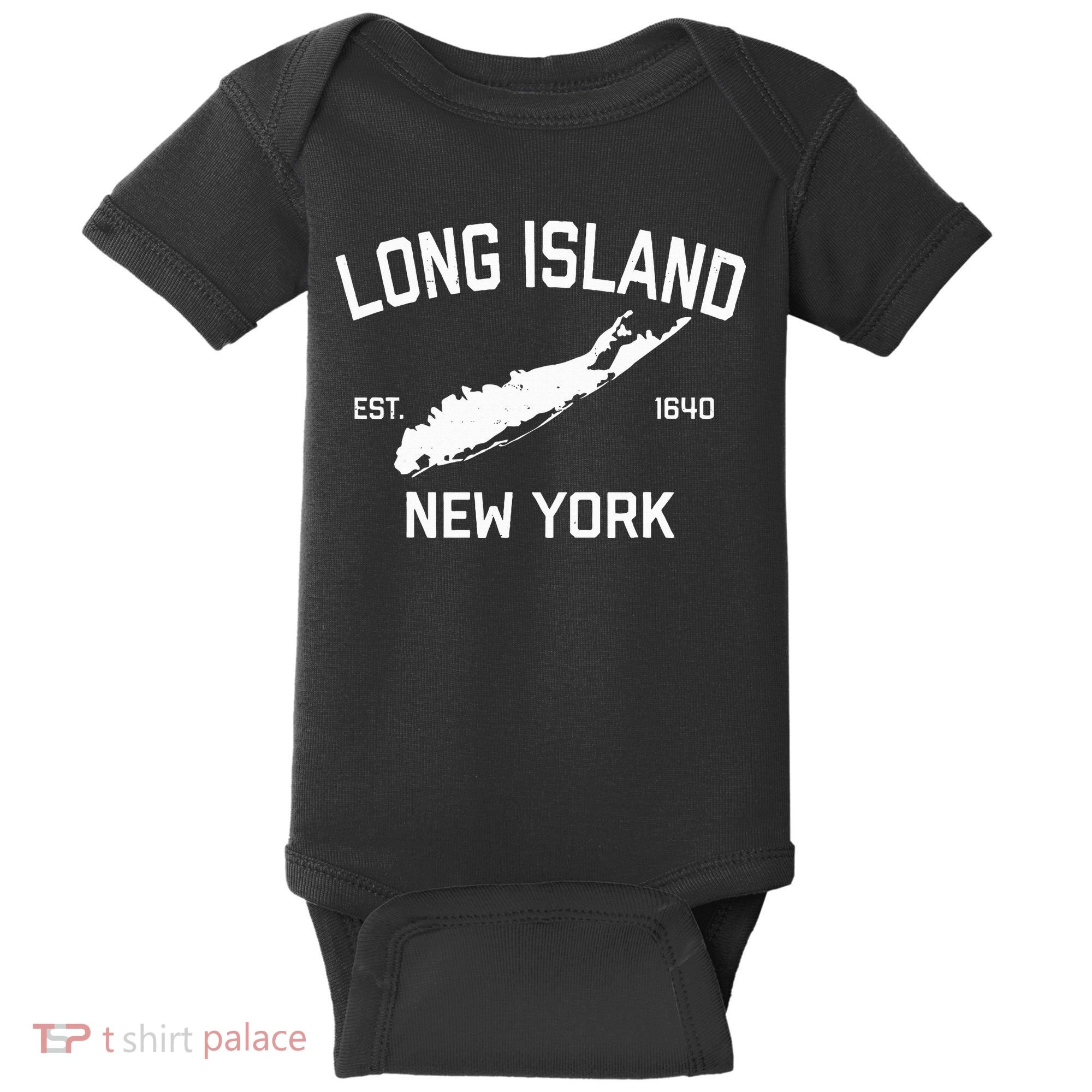 Long Island Ny Souvenir Native Long Islander Map Nyc Baby Bodysuit