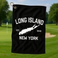 Long Island Ny Souvenir Native Long Islander Map Nyc Golf Towel thumb 1
