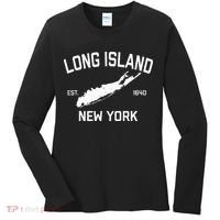 Long Island Ny Souvenir Native Long Islander Map Nyc Women's Long Sleeve Shirt thumb 0
