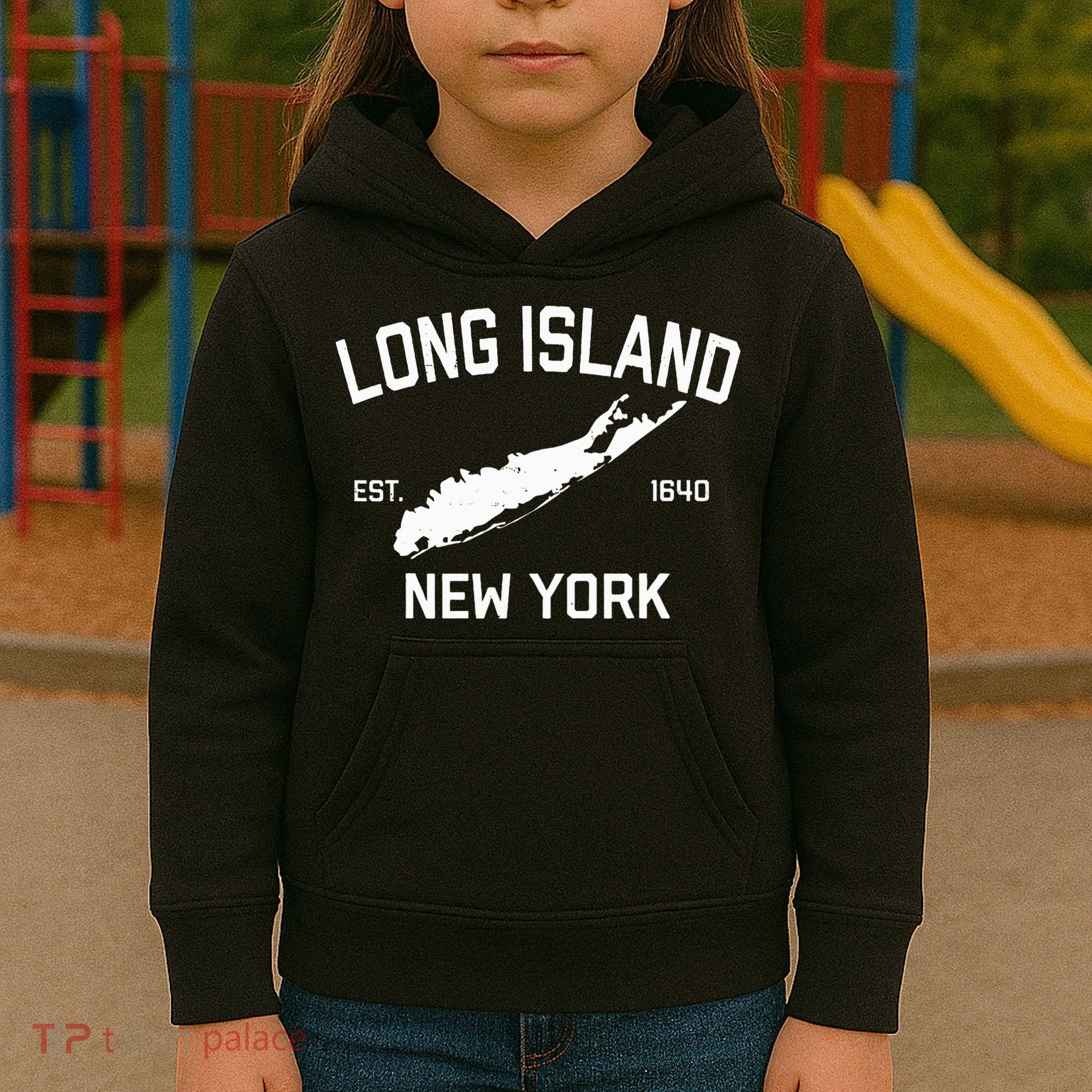 Long Island Ny Souvenir Native Long Islander Map Nyc Kids Hoodie
