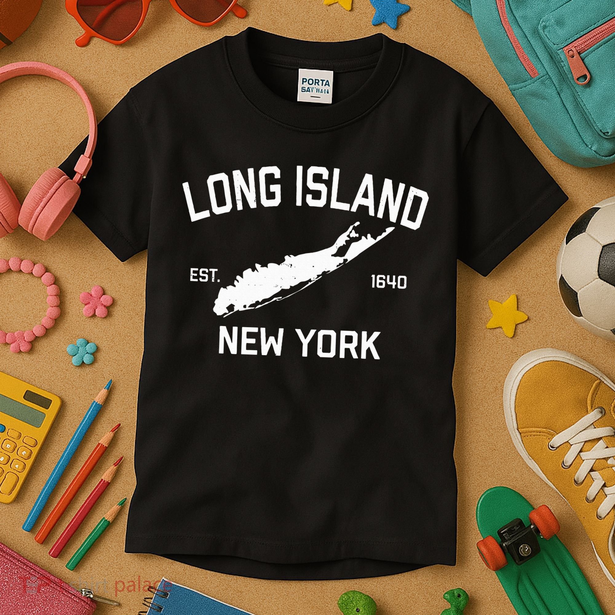 Long Island Ny Souvenir Native Long Islander Map Nyc Kids T-Shirt