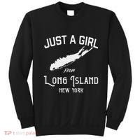 Long Island New York Souvenir  Girl Wife Map Sweatshirt thumb 0