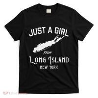 Long Island New York Souvenir  Girl Wife Map T-Shirt thumb 0