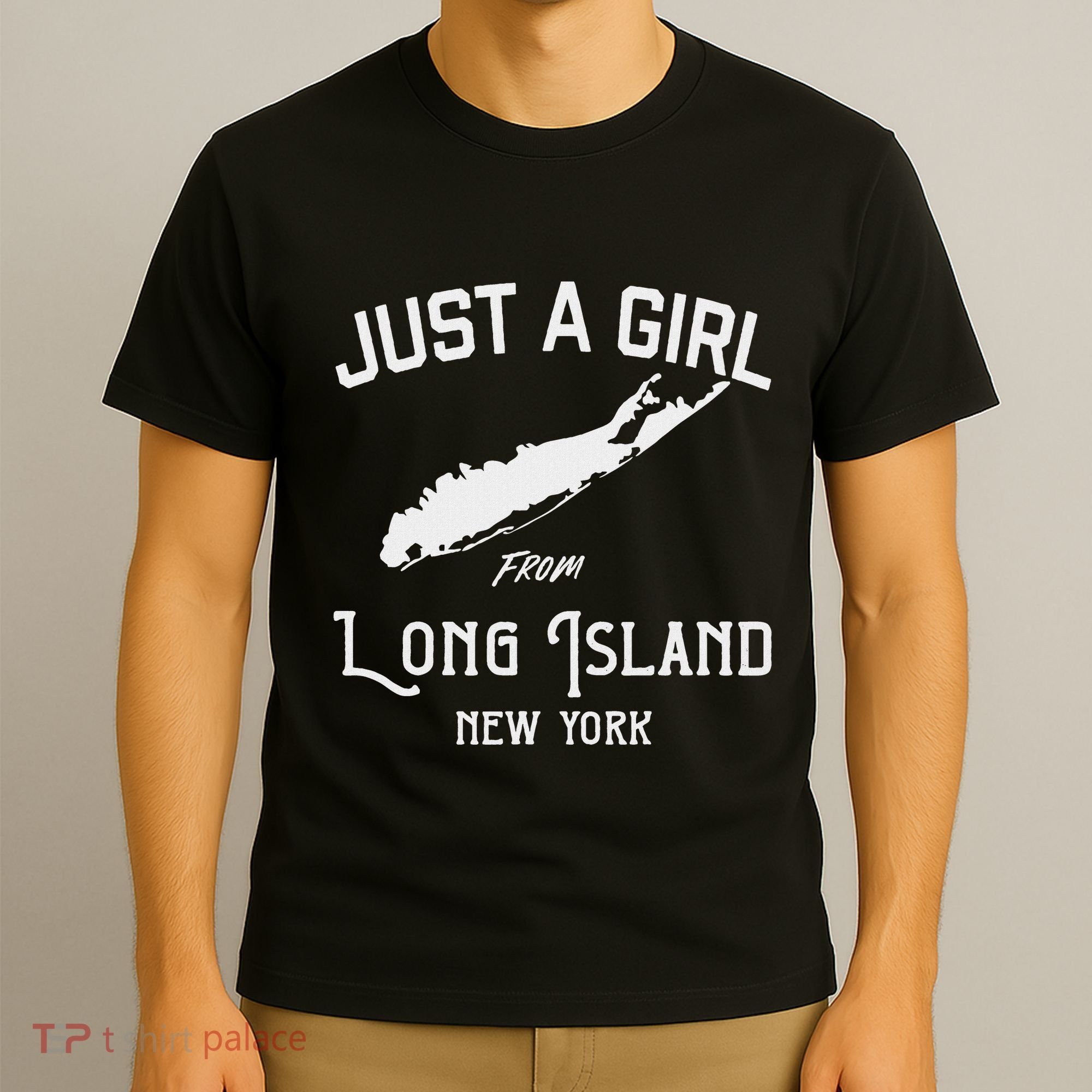 Long Island New York Souvenir  Girl Wife Map T-Shirt