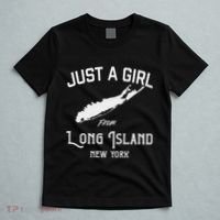 Long Island New York Souvenir  Girl Wife Map T-Shirt thumb 5