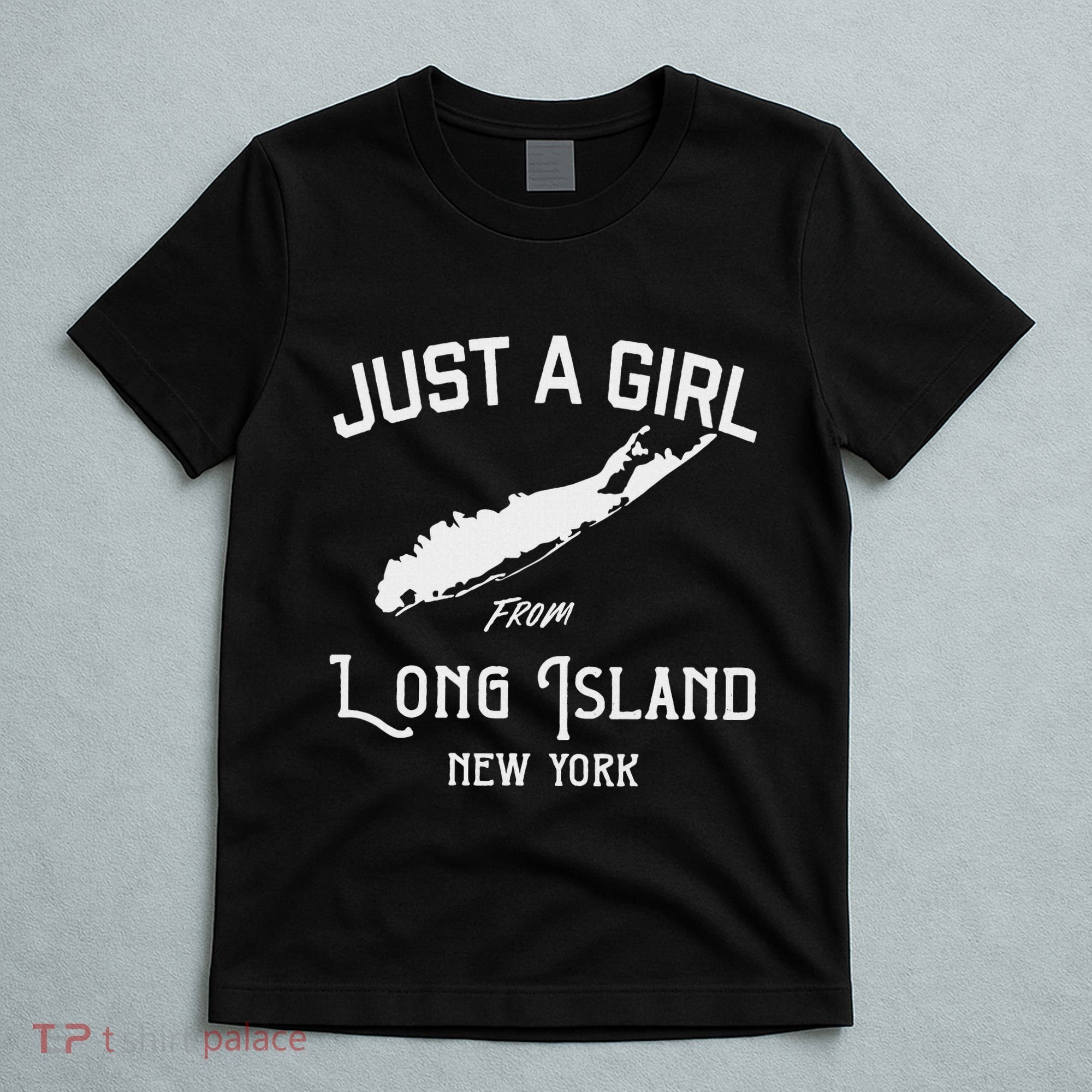 Long Island New York Souvenir  Girl Wife Map T-Shirt