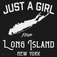 Long Island New York Souvenir  Girl Wife Map T-Shirt thumb 7
