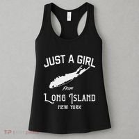 Long Island New York Souvenir  Girl Wife Map Women's Tank Top thumb 3