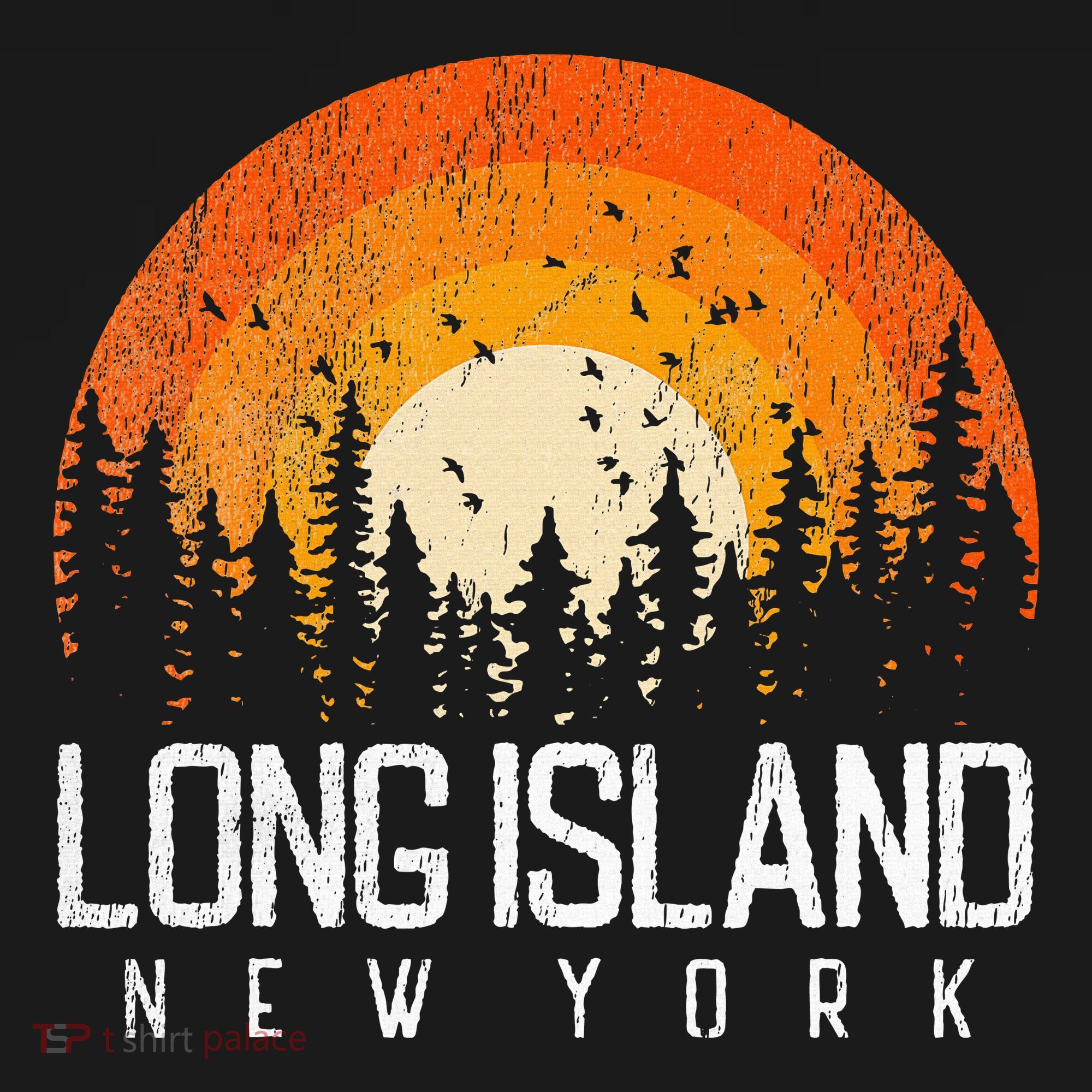 Long Island New York Ny Retro Vintage 70s 80s 90s Gift T-Shirt