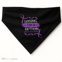 Losing Is Not An Option Pancreatic Cancer Stomach Gift USA-Made Doggie Bandana thumb 0