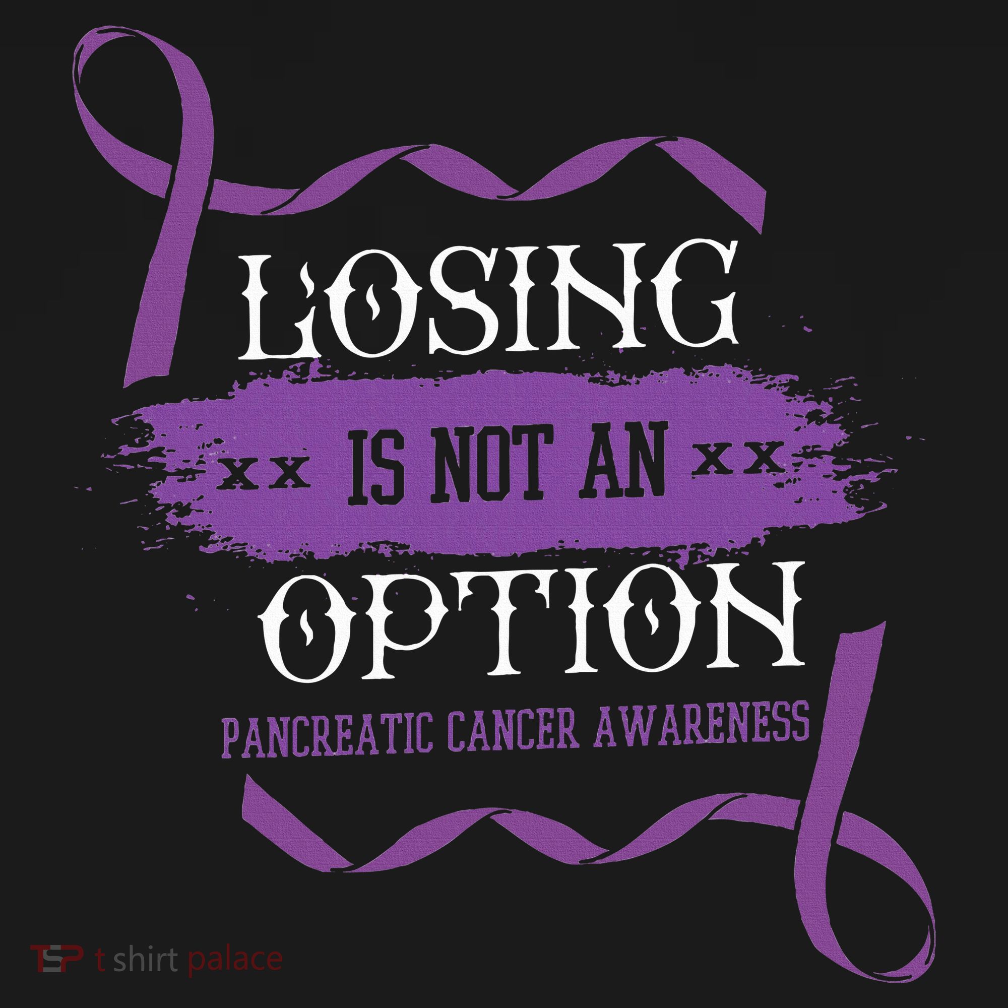 Losing Is Not An Option Pancreatic Cancer Stomach Gift Polo