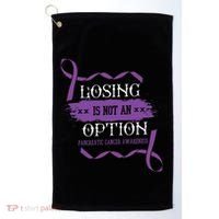 Losing Is Not An Option Pancreatic Cancer Stomach Gift Golf Towel thumb 0