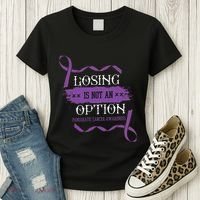 Losing Is Not An Option Pancreatic Cancer Stomach Gift Women's T-Shirt thumb 3