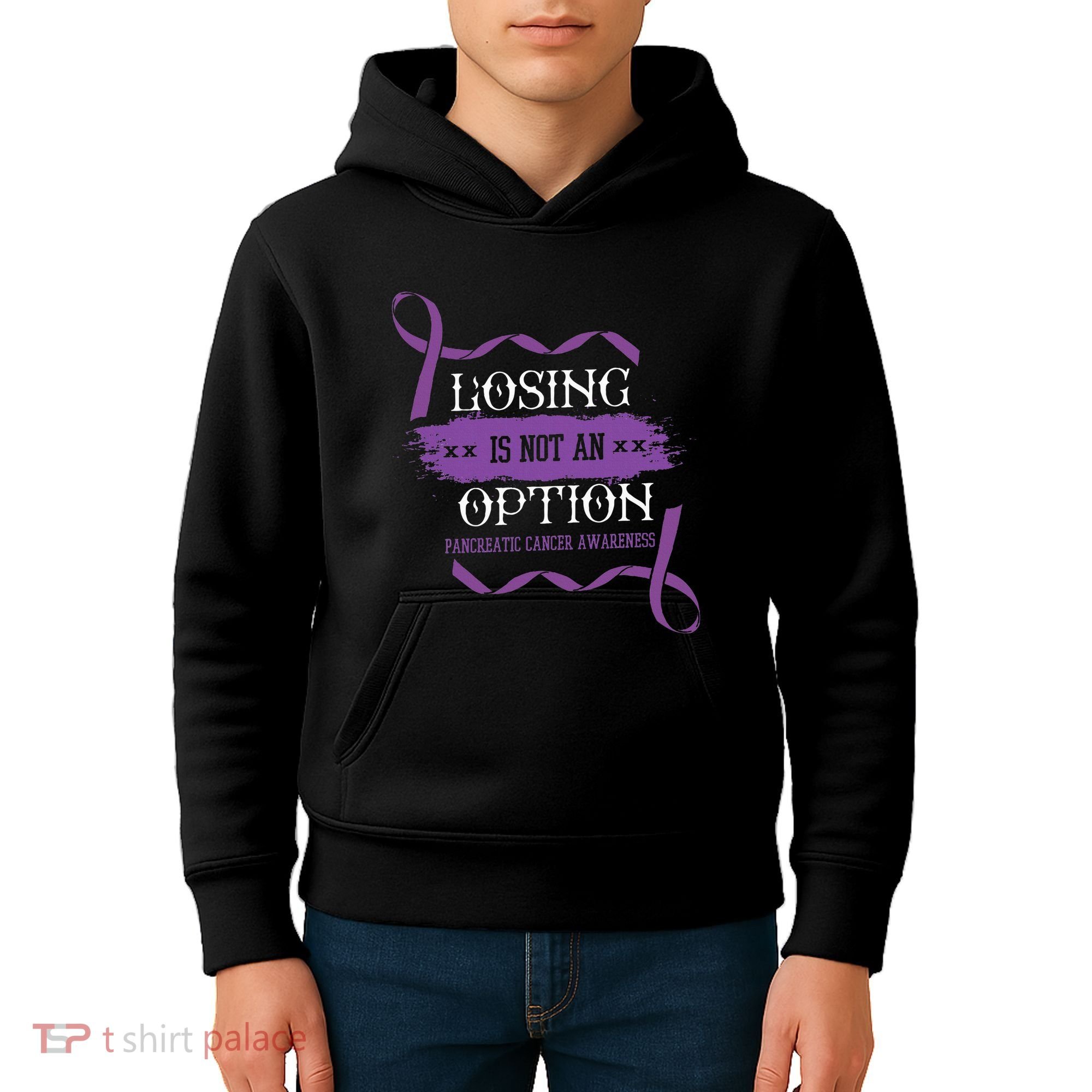 Losing Is Not An Option Pancreatic Cancer Stomach Gift Kids Hoodie