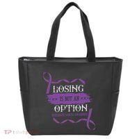 Losing Is Not An Option Pancreatic Cancer Stomach Gift Tote Bag thumb 0