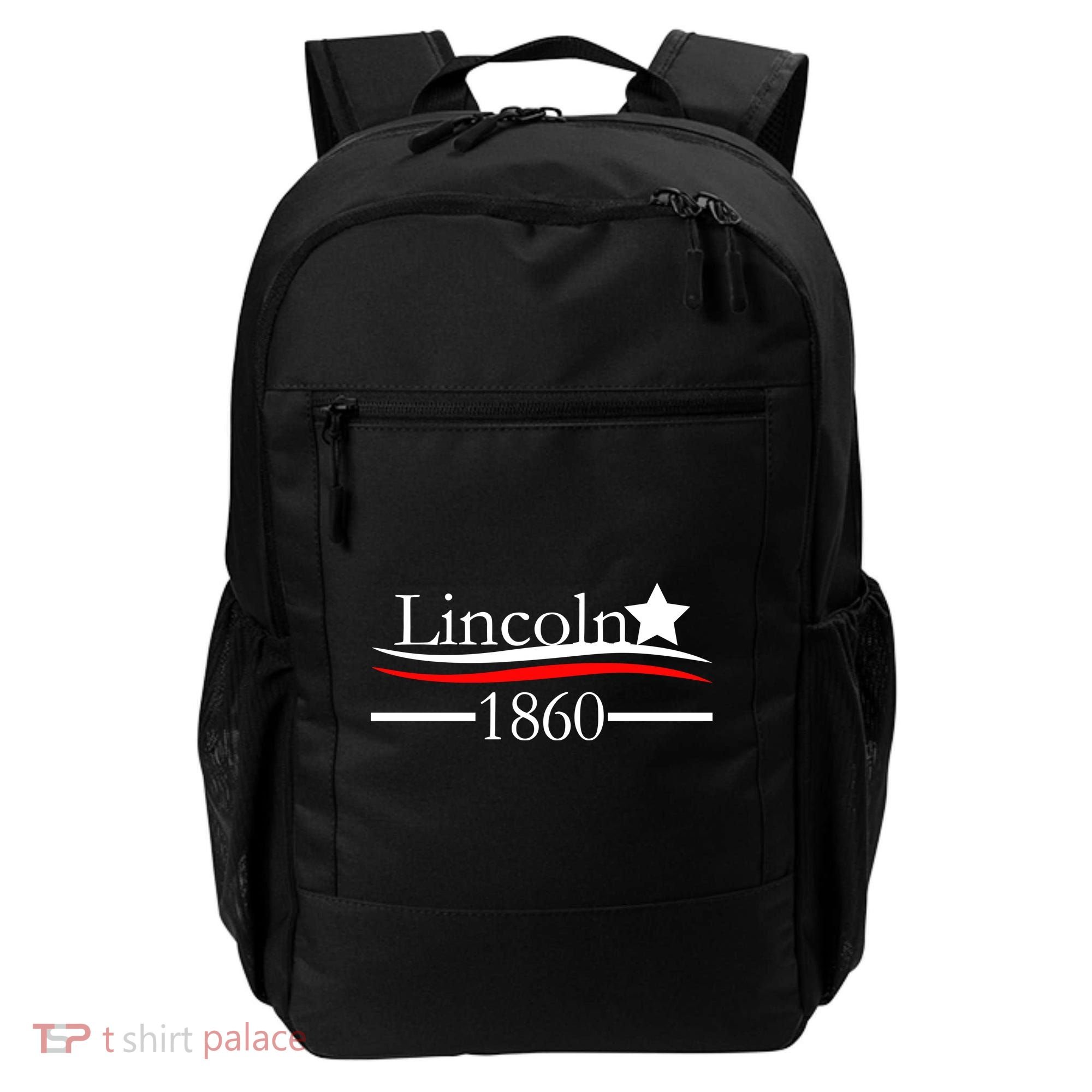 Lincoln 1860 President Logo Backpack