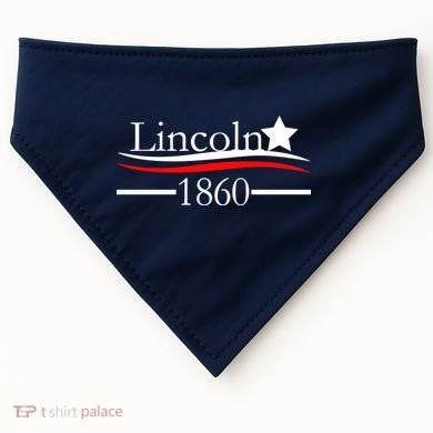 Lincoln 1860 President Logo USA-Made Doggie Bandana