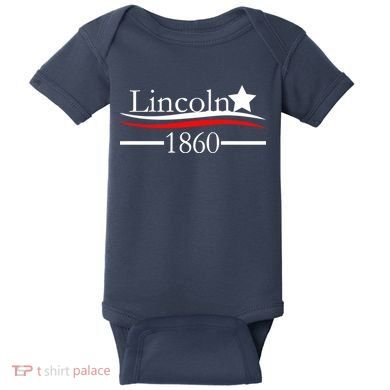 Lincoln 1860 President Logo Baby Bodysuit