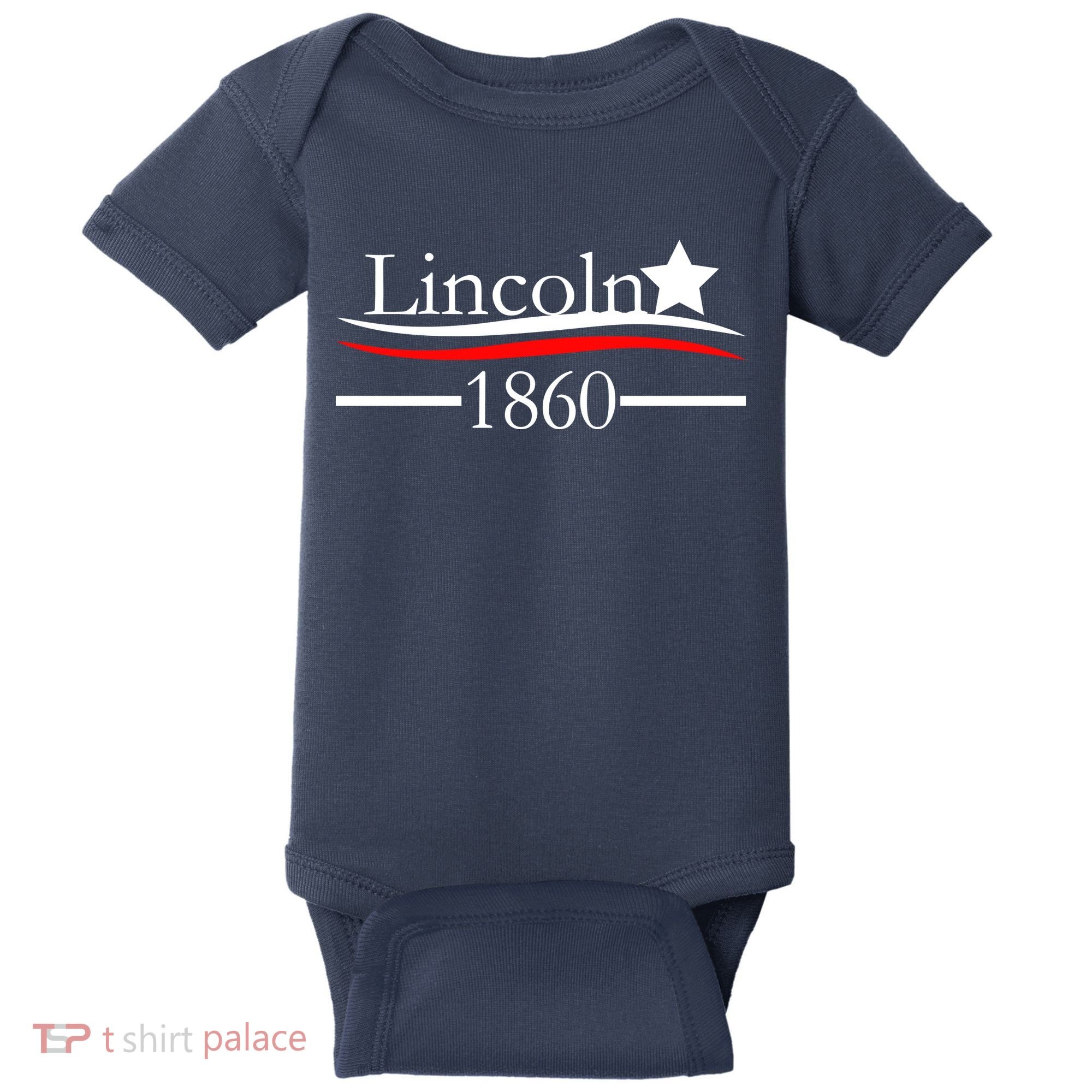Lincoln 1860 President Logo Baby Bodysuit