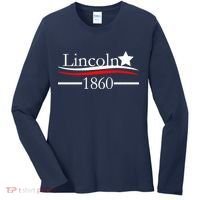 Lincoln 1860 President Logo Women's Long Sleeve Shirt thumb 0