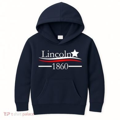 Lincoln 1860 President Logo Kids Hoodie