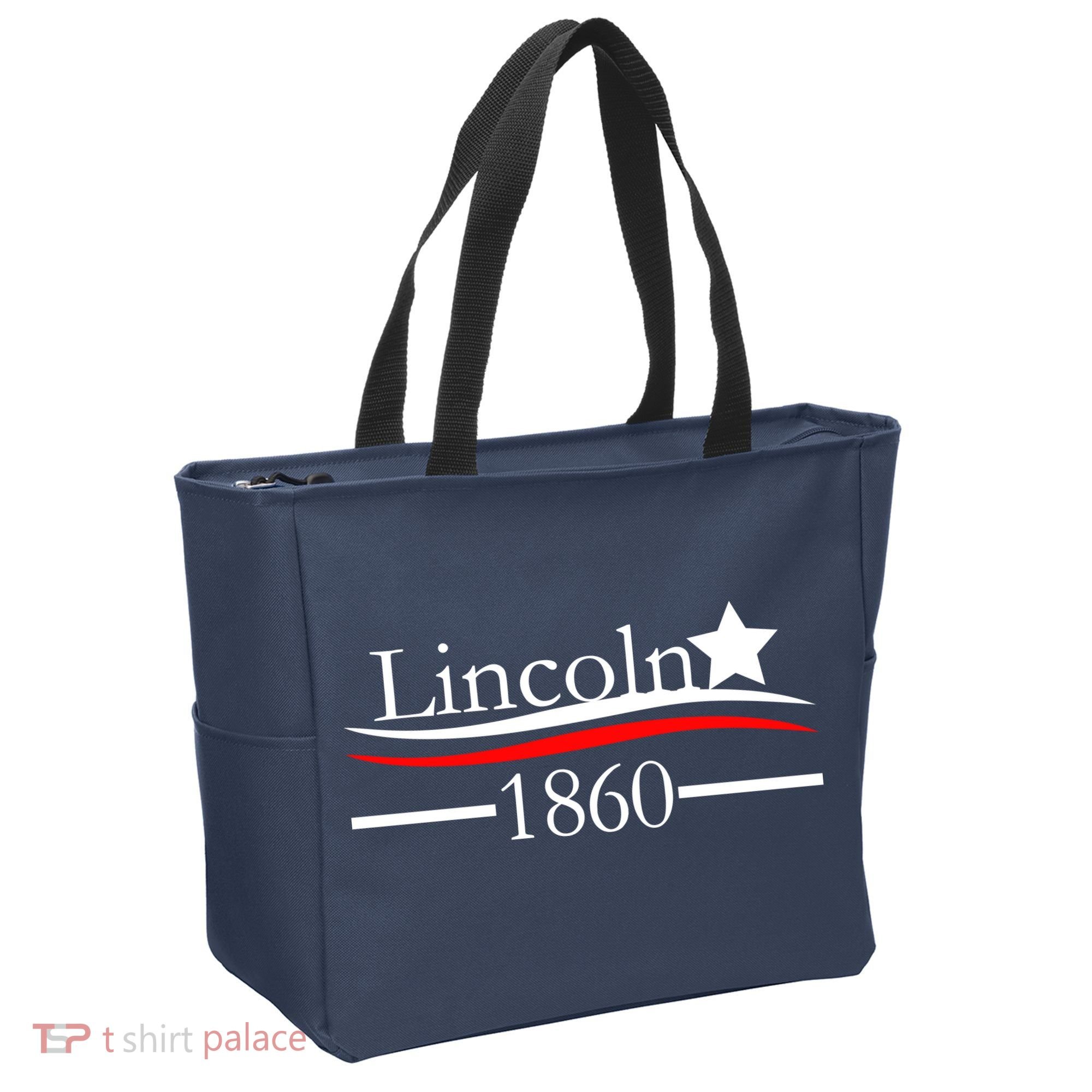Lincoln 1860 President Logo Tote Bag