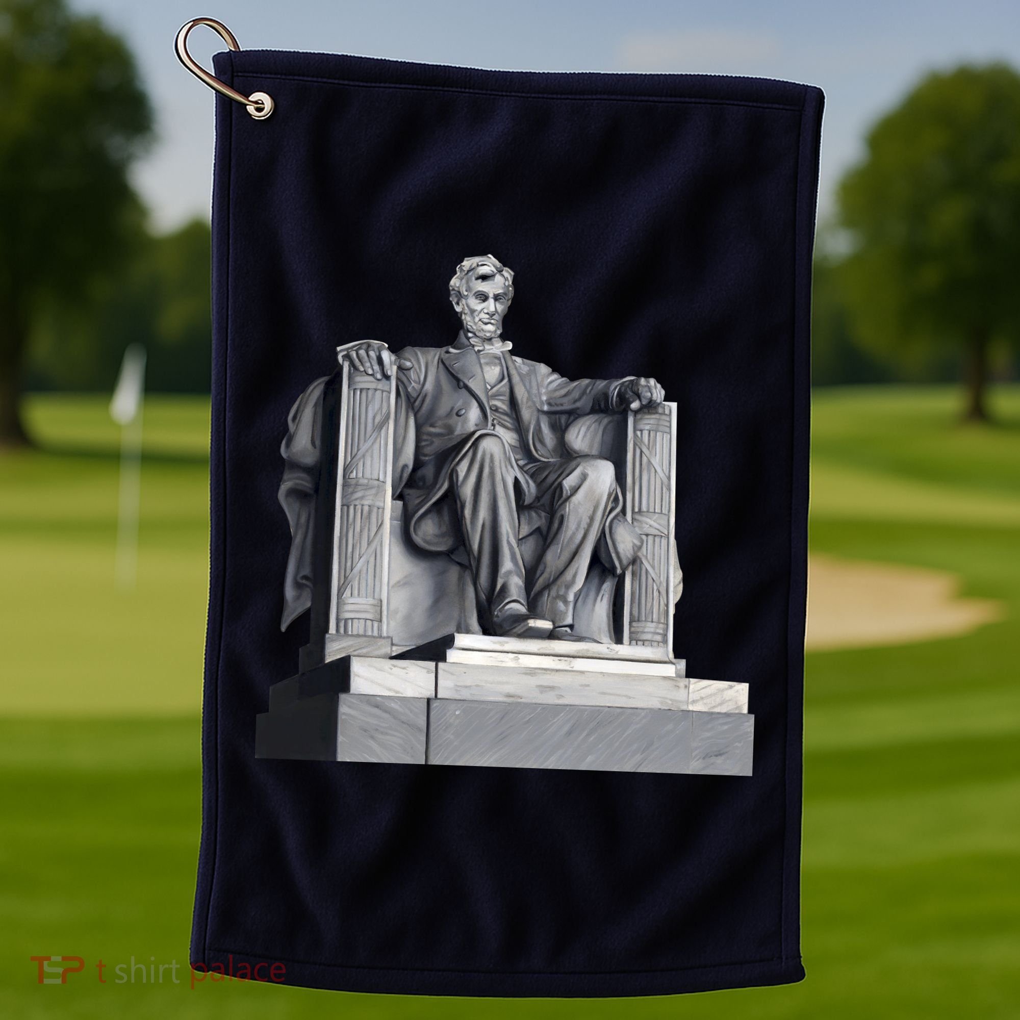 Lincoln Memorial Statue Golf Towel