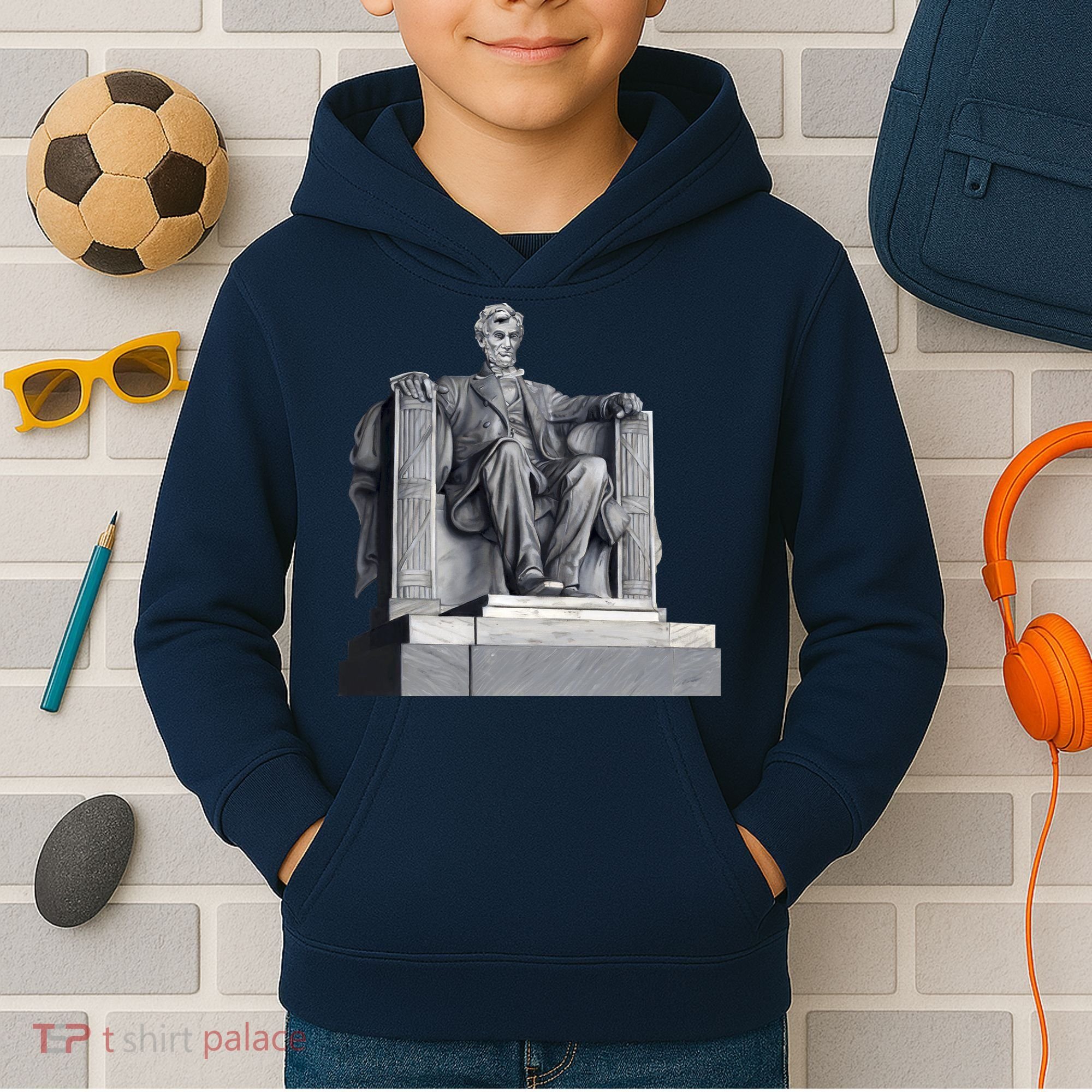 Lincoln Memorial Statue Kids Hoodie