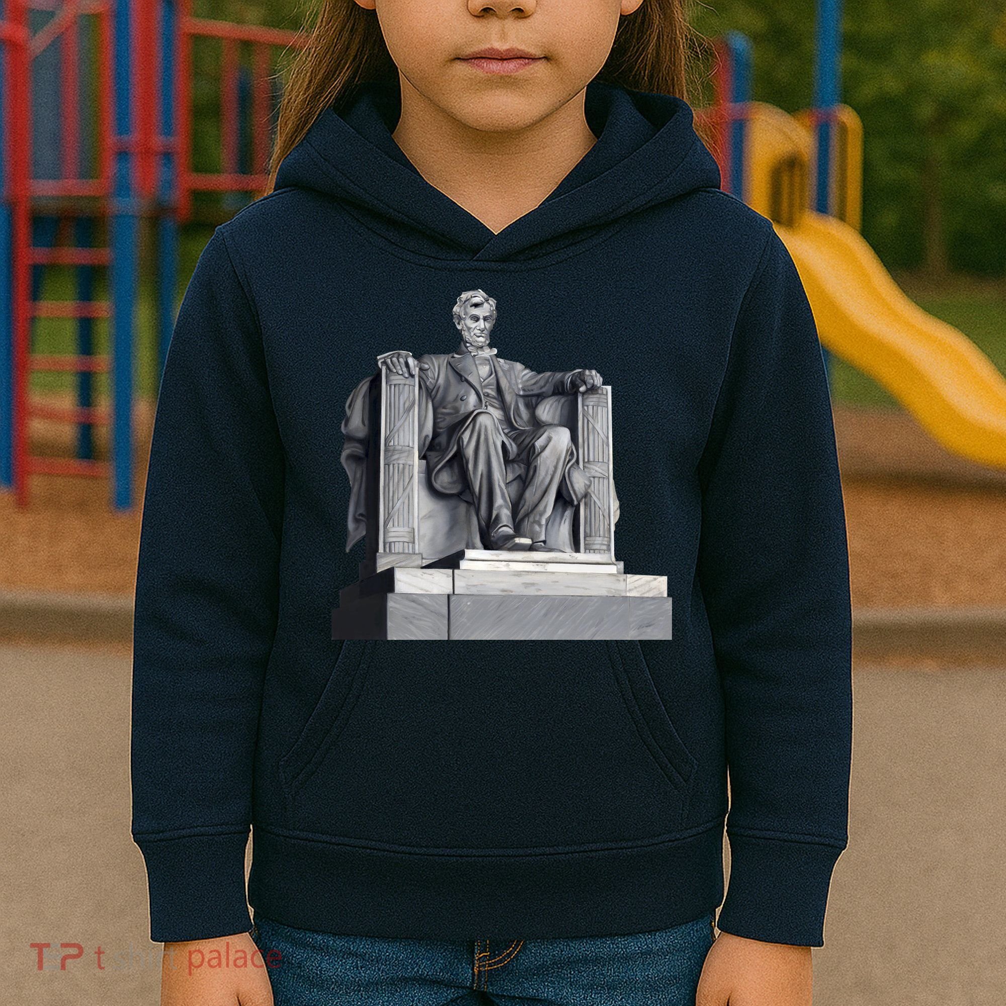 Lincoln Memorial Statue Kids Hoodie