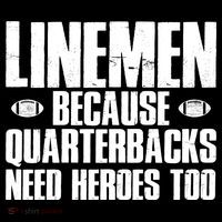 Linemen Because Quarterbacks Need Heroes Too Women's Hoodie thumb 2