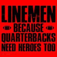 Linemen Because Quarterbacks Need Heroes Too Santa Hat thumb 1