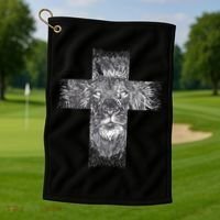 Lion Cross Golf Towel thumb 1