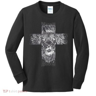 Lion Cross Kids Long Sleeve Shirt