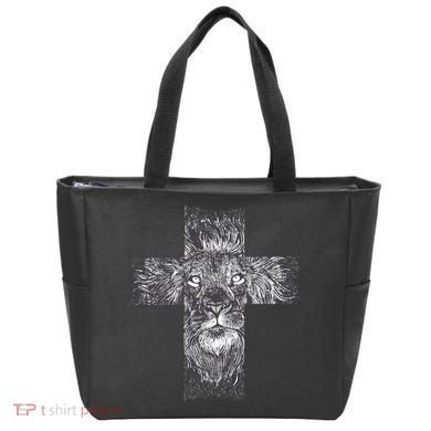 Lion Cross Tote Bag