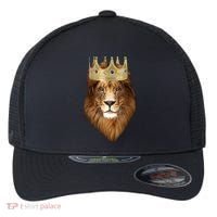 Lion Gold Crown King Of The Jungle Flexfit Unipanel Trucker Cap thumb 0