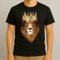 Lion Gold Crown King Of The Jungle T-Shirt thumb 3