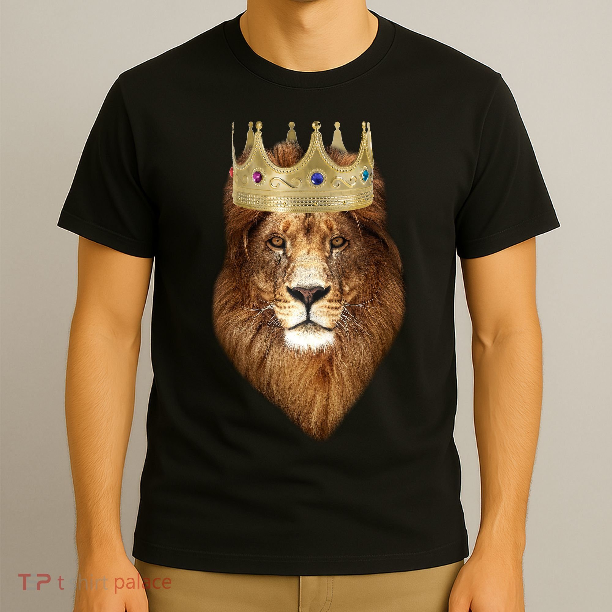 Lion Gold Crown King Of The Jungle T-Shirt