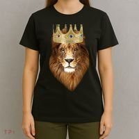Lion Gold Crown King Of The Jungle T-Shirt thumb 4