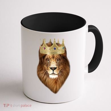 Lion Gold Crown King Of The Jungle Coffee Mug back