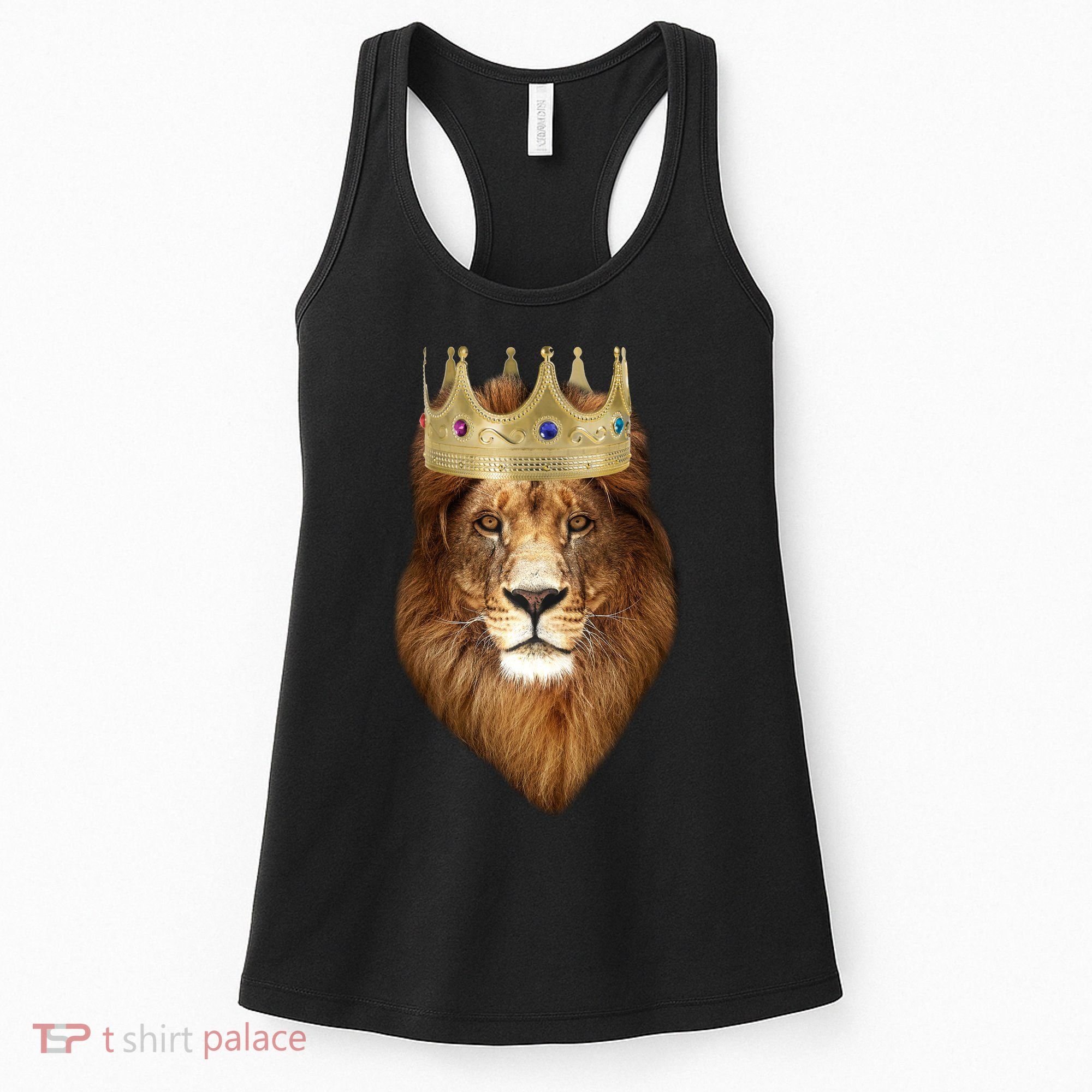 Lion Gold Crown King Of The Jungle Women's Tank Top