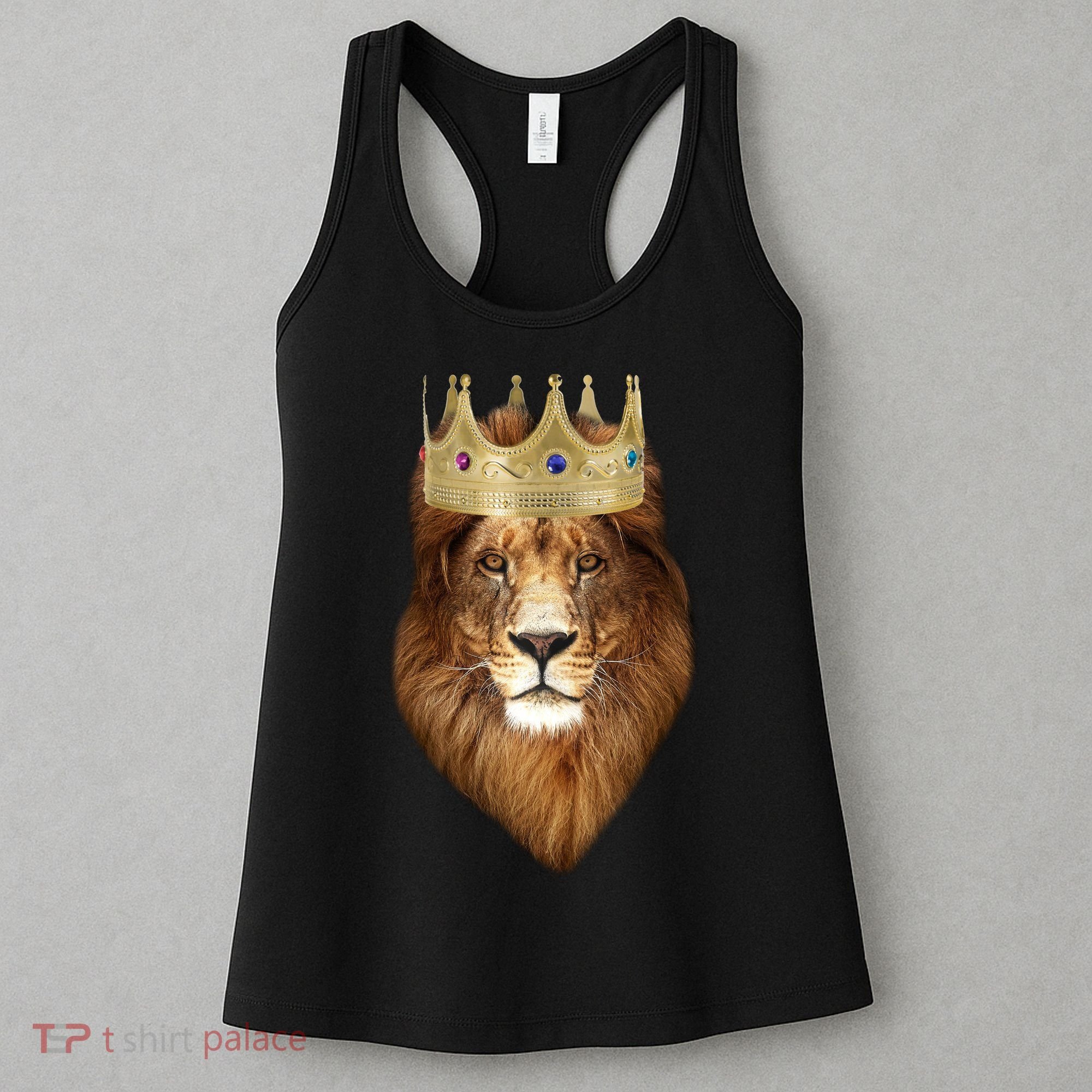 Lion Gold Crown King Of The Jungle Women's Tank Top