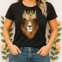 Lion Gold Crown King Of The Jungle Women's T-Shirt thumb 2
