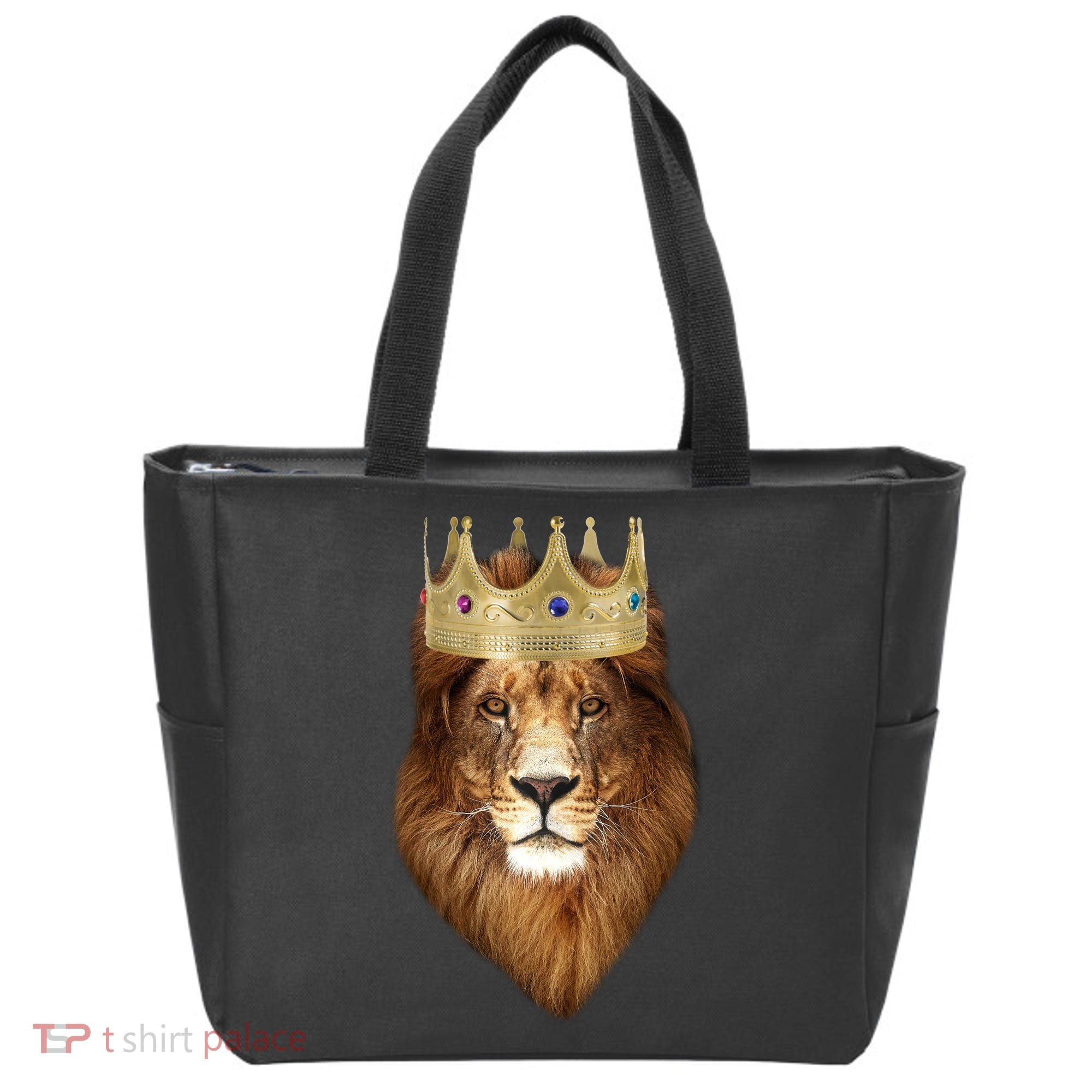 Lion Gold Crown King Of The Jungle Tote Bag