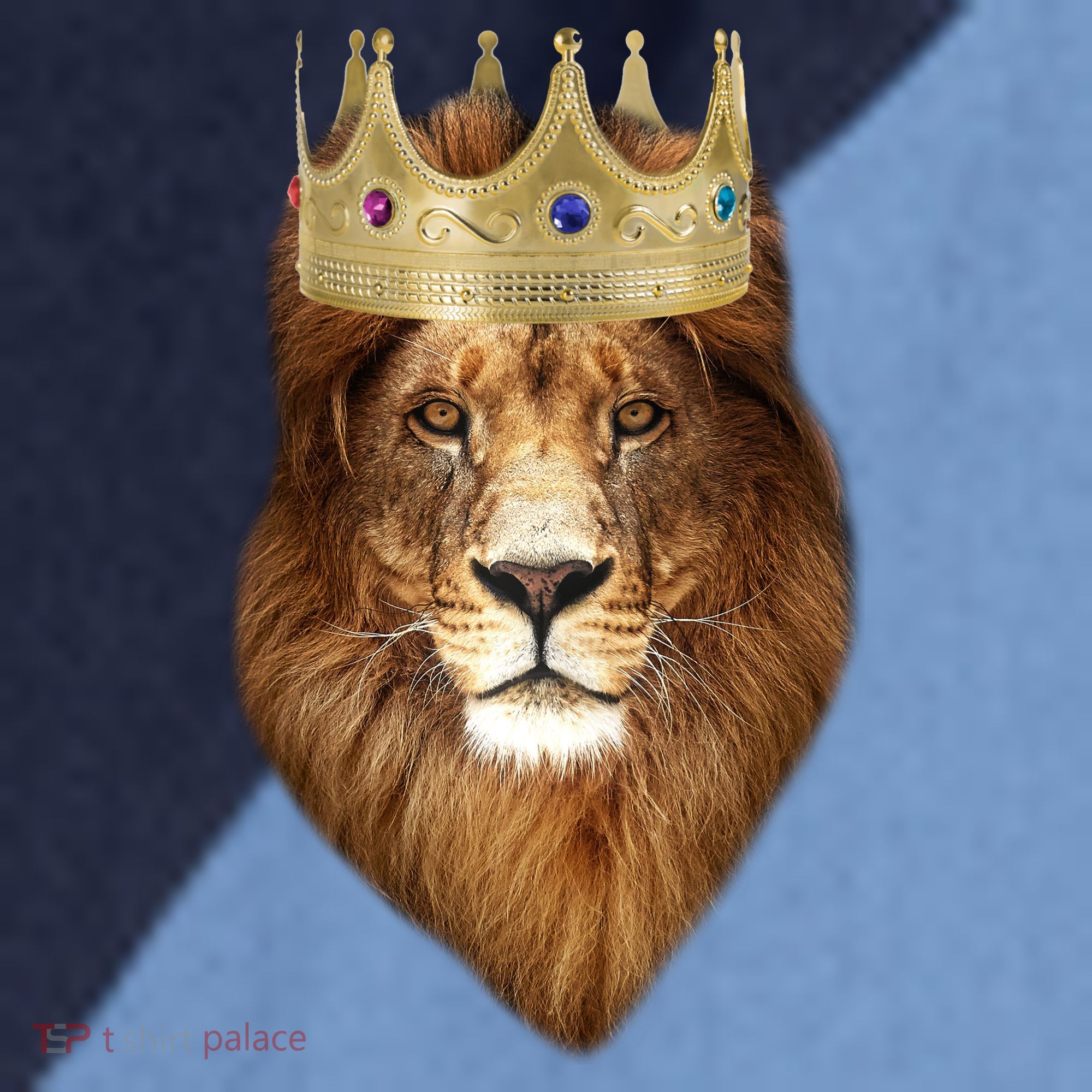 Lion Gold Crown King Of The Jungle Raglan Baseball Sleeve Shirt